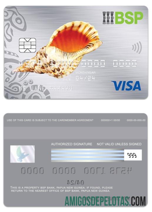 Papua New Guinea BSP Bank Visa Platinum Card example
